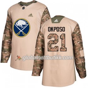 Buffalo Sabres Hockeydrakt Kyle Okposo 21 2017-2018 Camo Veterans Day Practice Adidas Authentic - Herre